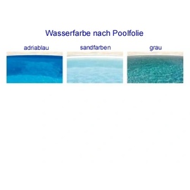 Happy Pool Poolfolie Oval 0,8 mm, Keilbiese 737 x 360 x 120 cm