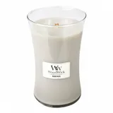 Woodwick Warm Wool Großes Glas Duftkerze 610 g - Grau