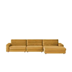 Ecksofa Samt  Scarlatti , gelb , Maße (cm): B: 416 H: 83 T: 205.0