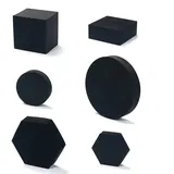 6er Set Foto-Zubehör, geometrischer Würfel, aus Hartschaum, für Fotografie, Schmuck (Schwarz)
