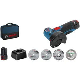 Bosch GWS 12V-76 Professional  inkl. 2 x 2,0 Ah + Zubehör-Set
