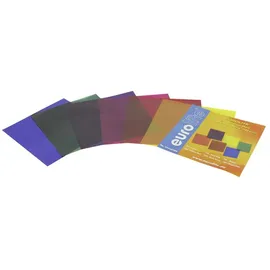 Eurolite Farbfolienbogen 6er Set Blau/Gelb/Grün/Lila/Rot