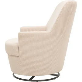 Home Affaire Drehsessel HOME AFFAIRE "HETTY, Drehsessel mit Wippfunktion, Lese-Sessel in Cord und Microfaser", beige (creme), B:78cm H:93cm T:88cm, 100% Polyester, Sessel, Drehsessel, mit Federkern, auch im Set mit passendem Hocker