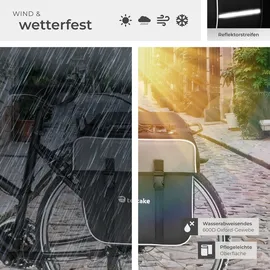 Tectake Georg Fahrradtasche Satteltasche schwarz