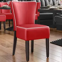 GGM Möbel 2er-Set Dinerstuhl | Leder | Rot |