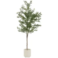 ML-Design Künstlicher Olivenbaum 210 cm Groß mit Früchten,
