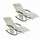 SoBuy Sonnenliege 2 Personen Gartenliege bis 150kg, Beige