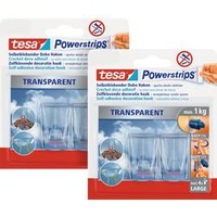 Tesa POWERSTRIPS® Klebehaken Large Transparent Inhalt: 4St.