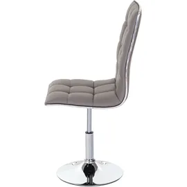 Mendler Esszimmerstuhl HWC-C41 Kunstleder taupe-grau 2er Set