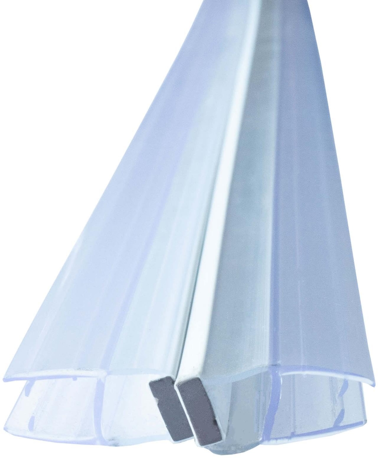 Duschdichtung Magnetdichtung für Duschtüren Transparent 6mm Glasstärke Schließwinkel von 135 und 180 Grad, versetzt, PVC Duschlippe