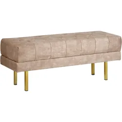 Bettbank Samtstoff taupe / gold 117 x 44 cm ROSEVILLE