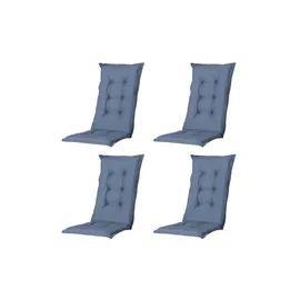 PROGARDEN Tampa Klappsessel 60 x 61 x 109 cm grün 4 St. inkl. 4 x Auflagen kobalt