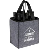 Filz Flaschenträger 6 Flaschen Getränketasche Einkaufstasche Filztasche
