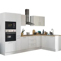 BASIC by Balculina Winkelküche Turin L-Form 300 cm weiß