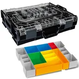 BS SYSTEMS GMBH & CO Sortimo Systemkoffer L-Boxx 102 schwarz mit transparentem Deckel + Insetboxen H3