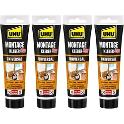 UHU Montagekleber Universal, 200 g, 4 Stück