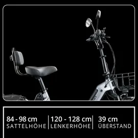 remington-fahrrad Remington R100 E Bike Dreirad 20 Zoll Elektrodreirad mit tiefem Einstieg klappbar