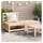 vidaXL Gartensofa ohne Armlehnen mit Fußhocker Massivholz Kiefer
