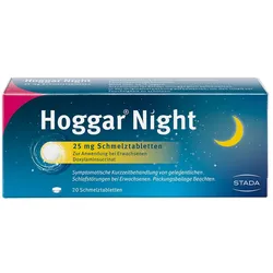 Hoggar Night 25 mg Doxylamin Schlaf-Schmelztabletten 20 St