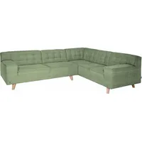 Tom Tailor HOME Ecksofa »NORDIC CHIC«, im Retrolook, Füße Buche natur, grün