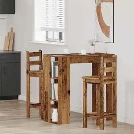 vidaXL Bartisch mit Regal 102 x 50 x 103,5 cm Braun
