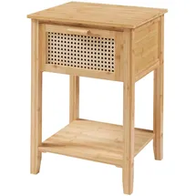 [en.casa] Nachttisch Leirfjord 60x40x35 cm Bambus Natur