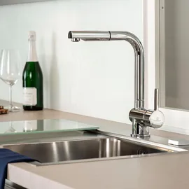 wasserwerk »WK 4, Wasserhahn, Küche, Einhebelmischer«, silberfarben