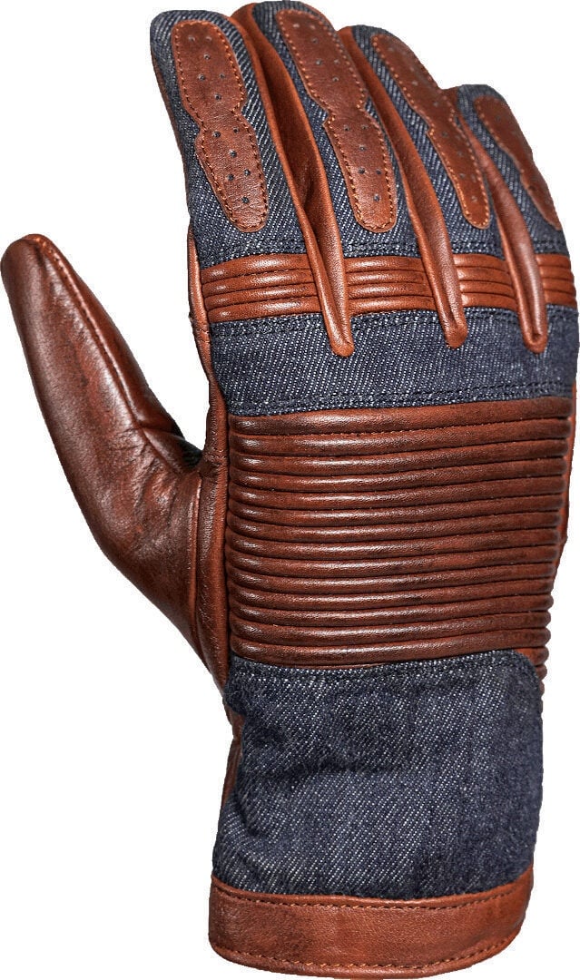 John Doe Durango Motorfiets handschoenen, blauw-bruin, XS