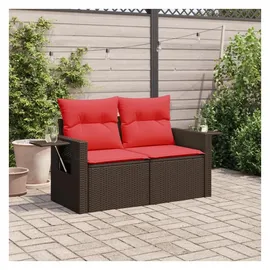 vidaXL Gartensofa 2-Sitzer braun