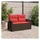 vidaXL Gartensofa 2-Sitzer braun