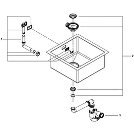 Grohe K700 45-S 46,4/46,4 1.0 46,4x46,4cm, auflie o f-bünd., 1 Be, ES