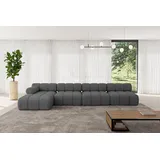 altdecor Eckcouch Polyester 6-Sitzer Grau