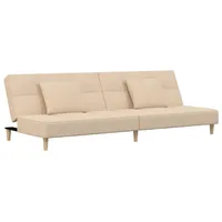 VidaXL Schlafsofa 2-Sitzer, mit 2 Kissen, Schlafcouch für Wohnzimmer