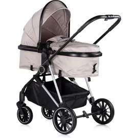 Chipolino Kinderwagen Aura 2 in 1 umbaubar Wickeltasche Sitz umkehrbar bis 22 kg hellbraun - Braun