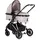 Chipolino Kinderwagen Aura 2 in 1 umbaubar Wickeltasche Sitz umkehrbar bis 22 kg hellbraun - Braun