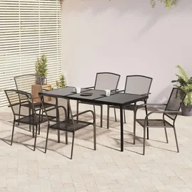 vidaXL Garten-Essgruppe 7-tlg. Anthrazit