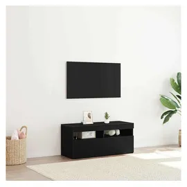 vidaXL TV-Schränk 90 x 35 x 40 cm Schwarz Holzwerkstoff
