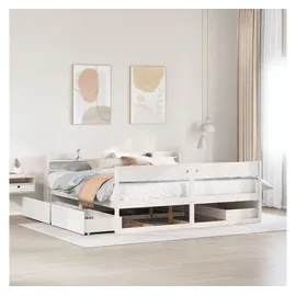 vidaXL Massivholzbett 180 x 200 cm Weiß