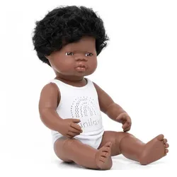 miniland dolls Babypuppe afrikanischer Junge