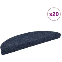 vidaXL Stufenmatten Selbstklebend 20 Stk. 56x17x3 cm Blau Halbrund