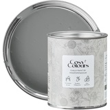 MissPompadour Kreidefarbe für Möbel grau 750ml, Calm Grey - Holzfarbe, Holzlack matt innen - Möbellack, Möbelfarbe ohne Schleifen - Kreidefarbe für Holz - CosyColours