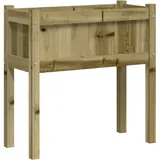 vidaXL Pflanzkübel 70 x 70 x 70 cm Braun