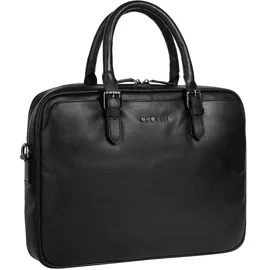 Bugatti Bella Aktentasche Leder 38 cm Laptopfach schwarz
