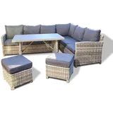 Home Deluxe Rattan Sitzgruppe Bahia 6-tlg. anthrazit
