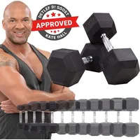 MIWEBA Hexagon Kurzhantel Set 12,5 kg Gusseisen schwarz