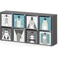 Vicco Raumteiler Standregal Bücherregal 8 Fächer Scutum