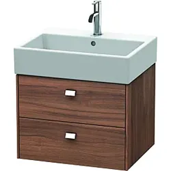 Duravit Brioso Waschtischunterbau BR415301079 584x459mm, Nussbaum Natur/Chrom, 2 Auszüge