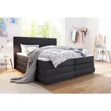 Collection AB Boxspringbett »Ninoni«, inkl. Bettkasten, Topper und wahlweise mit LED-Beleuchtung, Liegefläche 180 x 200 cm grau anthrazit B:195cm L:210cm, Holzwerkstoff, Komplettbetten,