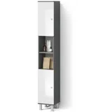 livinity Fucino Hochschrank 30 x 190 cm Grau Spanplatte
