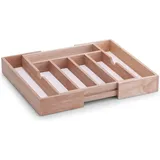 neuetischkultur Besteckkasten ausziehbar Gummibaum/Melamin beige